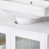 „Sobuy Washbasin“, vonios baldai, su 2 durimis, balta, BZR115-W