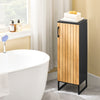 Sobuy siauros vonios kabinetas „Bambudesign-Compact“ laikymo spintelėje su durimis, puikiai tinka tualetui, vonios kambariui ar virtuvei, 30x30x90cm modelio BZR203-SCH