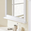 „Sobuy BZR212-W“ vonios veidrodis, sieninė spintelė, veidrodinė spintelė, vonios kambarys, baltos sienos veidrodis su E1 MDF lentyna ir stiklinė, vonios spintelė, pakabinimas vonios kambariams, 60 x 6 x 53,5 cm