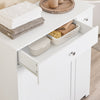SoPirk BZR214-W Vonios spintelė su skalbinių krepšiu - vonios spintelė su 1 stalčiumi, 2 skalbinių krepšeliais ir ištraukiamu skyriumi, plona aukšta spintelė vonios baldų deriniui - 78 x 38 x 90 cm spintelė vonios kambariui