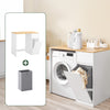 „Sobuy BZR217-WN“ skalbimo mašinų baldų vonios kabinetas su skalbinių krepšiu ir dėžu