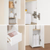 Išankstinis pardavimas „Sobuy“ aukšto spintelės vonios kambario kampo lentyna su 1 dėžutėmis ir 2 durimis BZR34-WN