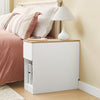 Sobuy naktinis stalas su 3 skyriais elastingo lovos kavos staliukui, šoniniam stalui, siauram telefono stalui, nakvynės stalui, balta liemenėlei apie 20 x 60 x 65 cm FBT162-WN