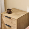 „Sobuy Night“ spintelės nakties spintelė su 2 stalčiais, šoniniai stalai miegamajam, moderni laikymo spintelės lovos stalo desertai, gamta B 40 X D 42 X H 47 CM FBT166-N