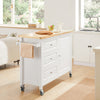 „Sobuy“ virtuvės sala ant ratų virtuvės salų vitrinos „Trolley FKW106-WN“