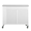 „Sobuy“ virtuvės sala ant ratų, virtuvės spintelės su 2 lentynomis ir 2 stalčiais, FKW108-W
