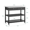 „Sobuy“ virtuvės sala ant ratų „Sideboard“ darbo stalo valgomasis ir virtuvė FKW47-sch