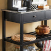 „Sobuy“ virtuvės sala ant ratų „Sideboard“ darbo stalo valgomasis ir virtuvė FKW47-sch