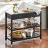 „Sobuy“ virtuvės sala ant ratų „Sideboard“ darbo stalo valgomasis ir virtuvė FKW47-sch