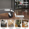 SoBuy FKW75-SCH Köksvagn 60 × 45 × 92 cm – Skåp, Justerbar Sidohylla, 4 Hjul med Broms – Svart