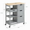 „Sobuy Trolley“ patiekiami priekabų laikymo spintelės virtuvės sala ant ratų FKW79-Hg