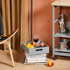 „Sobuy Trolley“ patiekiami priekabų laikymo spintelės virtuvės sala ant ratų FKW79-Hg
