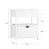 SoBuy FRG258-II-W Sängbord med 2 Lådor och Hylla – Modern Förvaring 45x38x55 cm Vit