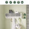 „Sobuy“ sienos lentynos drabužių pakaba su 3 krepšeliais ir 5 kabliais FRG282-W