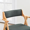 SoPirk FST98-SG sulankstoma medinė valgomojo kėdė su pagalvėlėmis – patogi sulankstoma kėdė virtuvei, svetainei, biurui ar sodui, taupanti erdvę, tamsiai pilka