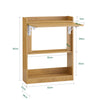 SoBuy Fällbart skrivbord med hyllor – Perfekt för små utrymmen | 64x58x82cm Natur FWT92-N