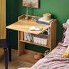 SoBuy Fällbart skrivbord med hyllor – Perfekt för små utrymmen | 64x58x82cm Natur FWT92-N