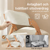 SoBuy FST92-W Hopfällbar Stol i Trä med Ergonomisk Stoppning – Kompakt Kök- och Kontorsstol för Matsal eller Vardagsrum, Perfekt för Små Utrymmen, Vit