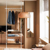 „Sobuy“ teleskopinis drabužių spintos sistemos teleskopinis audinių lentynos reguliuojamas užsakymo sistema KLS07-W