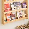SoPirk KMB08-N Vaikiška knygų lentyna, vaikų kambario sieninė lentyna, vaikiška lentyna, laikymo lentyna su 4 lentynomis knygoms, žaislams ir dekoravimui, vaikų kambario baldai, natūralūs, 80 x 118 x 12 cm