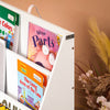 „Sobuy Bookcracker“ tvarto lentynos vaikų knygų spinta KMB32-W