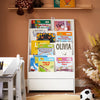 „Sobuy Bookcracker“ tvarto lentynos vaikų knygų spinta KMB32-W