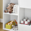 „Sobuy KMB55-W-W“ vaikų knygų lentynos „Montessori“ lentynos vaikai su 5 atviromis vaikų lentynomis, skirtoms žaislų laikymui balta 80 x 104 x 34 cm