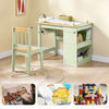 „Sobuy KMB60-GR“ vaikų stalas su 1 kėde, aukštosios kėdės grupe su 1 popieriaus ritinėlio laikikliu, vaikų stalu, kėdė, žaidimų stalas ir tikslinis stalas vaikams, tiksliniai stalai vaikams, žalia 80 x 66 x 50 cm