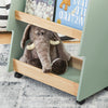 „Sobuy“ vaikų suolelis su „Bookshelf Barn“ lentynų organizatoriumi, skirtu žaislams KMB89-HG