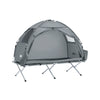 SoBuy Campingtält för 1 Person – Med Förvaring & Lampkrok, 2-i-1 Enkel Tält | 193x86x160cm Ljusgrå OGS32-II-HG