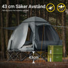 Sobuy, 4 viename palapinė su miegmaišiu skirta kempingui, oro čiužiniui, sulankstoma lovelė ir aksesuarai 2 žmonėms, OGS32-L-GR