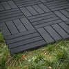 Sobuy SDA15-HG balkong golvbeläggning 35 stycken terrassplattor klicksystem balkongplattor väderbeständiga klickplattor balkong terrassplattor utomhus grå 30,5 x 2 x 30,5 cm