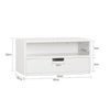 SoBuy NKD03-Wx2 Väggmonterad Sängbord med Låda och Hylla – Flytande Nattbord 45x25x22 cm