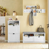 „Sobuy“ batų spintelė su 2 skyriais, salės baldai su saugykla, FSR87-W-W