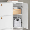 „Sobuy“ batų spintelė su 4 skyriais, salės baldai su saugykla, FSR107-W