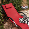 „Sobuy Sunged“ lauko baldai, „Sun Lounger“, raudona, išbandyta 120 kg, OGS38-R