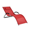 „Sobuy Sunged“ lauko baldai, „Sun Lounger“, raudona, išbandyta 120 kg, OGS38-R