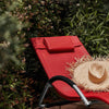 „Sobuy Sunged“ lauko baldai, „Sun Lounger“, raudona, išbandyta 120 kg, OGS38-R