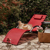 „Sobuy Sunged“ lauko baldai, „Sun Lounger“, raudona, išbandyta 120 kg, OGS38-R