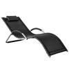 „Sobuy Sunbed“ lauko baldai, denio kėdė, juoda, išbandyta 120 kg, OGS38-SCH