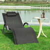 „Sobuy Sunbed“ lauko baldai, denio kėdė, juoda, išbandyta 120 kg, OGS38-SCH