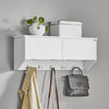 „Sobuy“ skrybėlės lentyna, sienų lentynos drabužių pakaba su 5 krepšeliais ir 4 kabliais, FHK24-W
