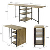 Sobuy, pietų stalas su lentynomis virtuvės stalu FWT62-N