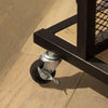 Sobuy vežimėlis su plytelių stovo baro krepšeliu, ruda ir juoda SVW05-N