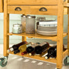 „Sobuy“ virtuvės sala ant ratų „Sideboard“ balto darbo stalo valgomasis ir virtuvė FKW25-N