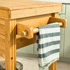 „Sobuy“ virtuvės sala ant ratų „Side Board“ balto darbo stalo valgomasis ir virtuvė FKW26-N