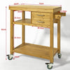 „Sobuy“ virtuvės sala ant ratų „Side Board“ balto darbo stalo valgomasis ir virtuvė FKW26-N