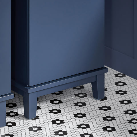 „Sobuy Blue High Cabice“ vonios kambarys, kampinė lentyna su 1 durimis BZR112-B