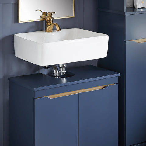 „Sobuy Blue Washbasin“, vonios baldai su 2 durimis, BZR113-B