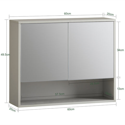 „Sobuy“ sienos spintelės veidrodžio spintelės spintelės vonios kabinetas BZR134-Ng